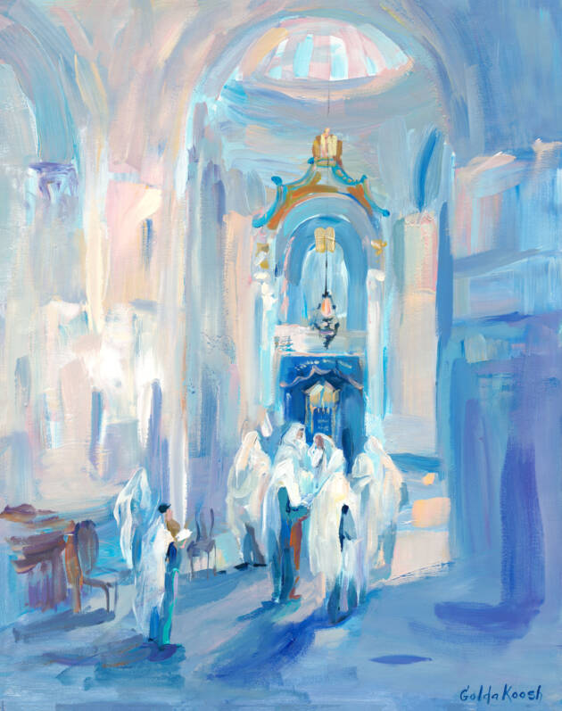 Bathed in Techelet: A Synagogue Wrapped in the Color of Heaven