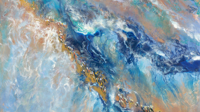 We Were Slaves… and We Were Freed - original Judaica painting by Golda Koosh